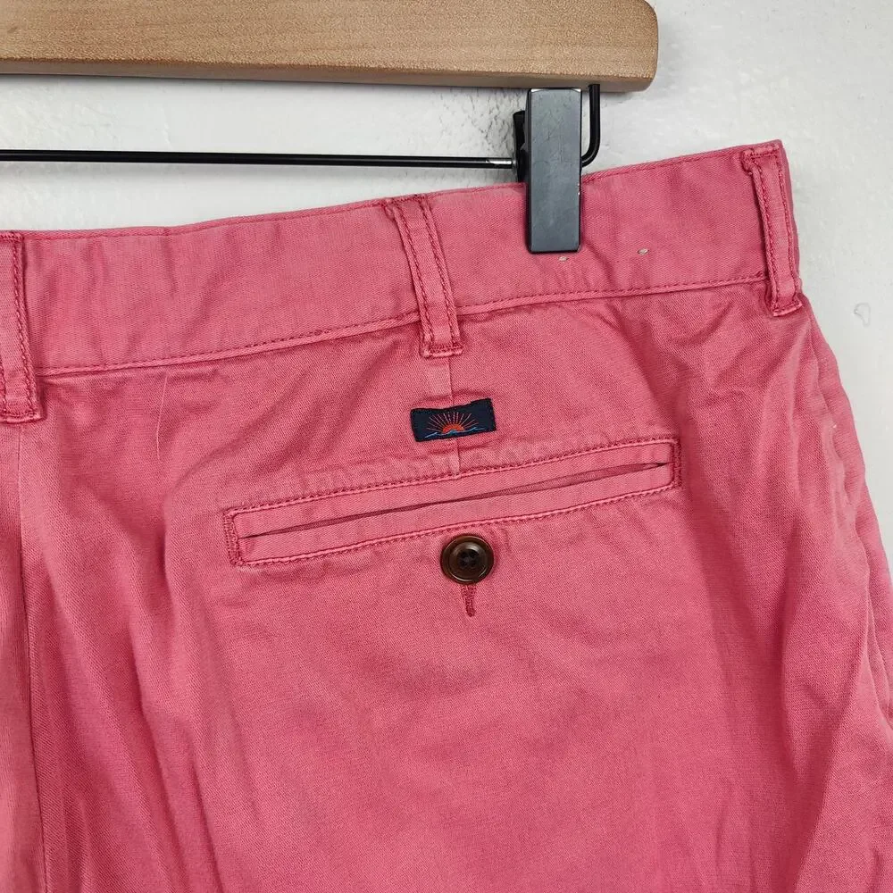 Faherty Chino‎ Shorts Mens 36 Coral Pink Cotton Stretch 9